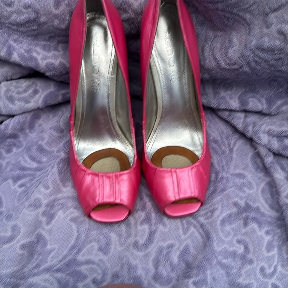 Pink Peep-Toe Pumps/Heels 3.5”